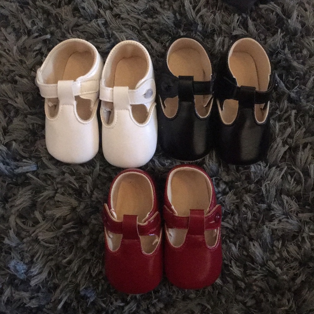 Set of 3 Baby Crib Shoes